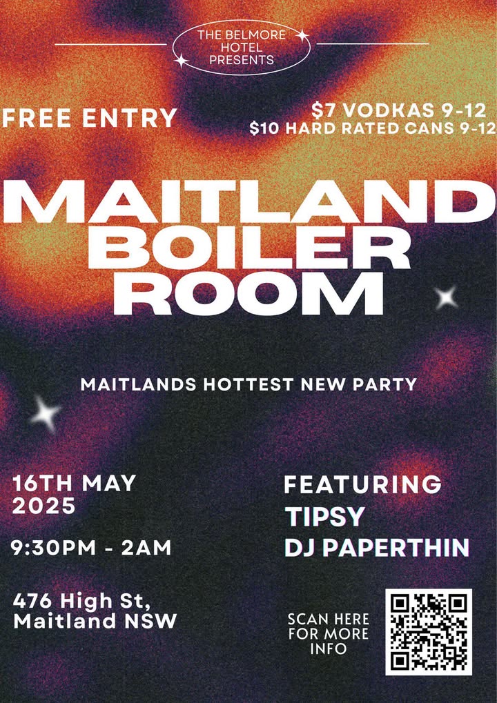 Featured image for “Maitlands Boiler Room Hits the Belmore: DJ’s, Happy Hour & Cocktails Await!”