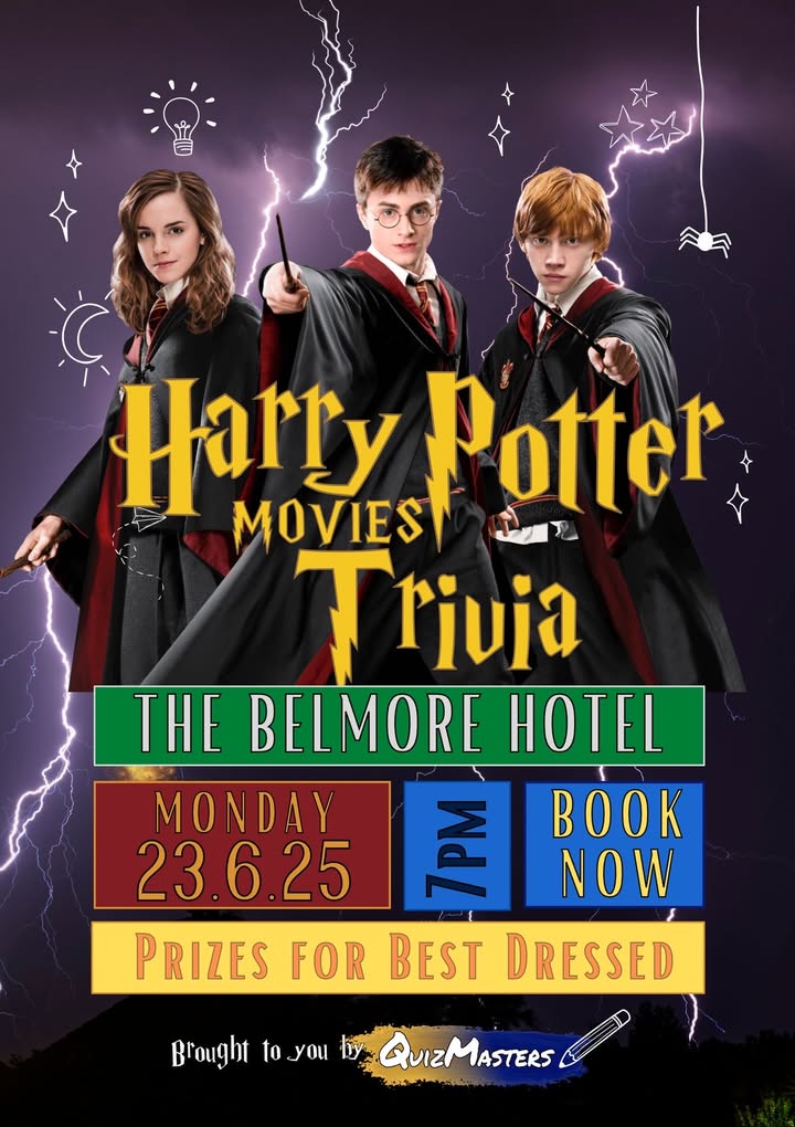 Featured image for “Harry Potter Trivia Night: Tex Mex Mondays at The Belmore Hotel Maitland”